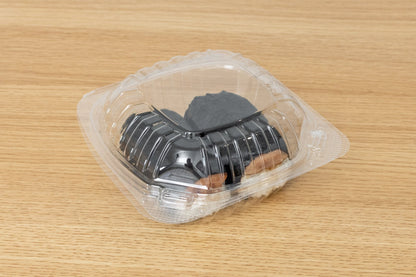 Clear Hinged PS Container, 6" x 6" 2in Tall, 400pc