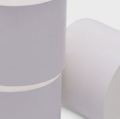 80 mm x 270 ft Iconex Sticky Media™ Bag Label, 12 per Carton, 80 GSM Facestock, 100 mm OD, Sense Mark