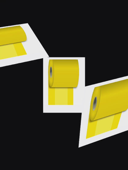 80 mm x 160 ft Iconex MAXStick®2GOSE CANARY, 24 per Carton, 55 GSM Facestock, 70 mm OD, No Sense Mark