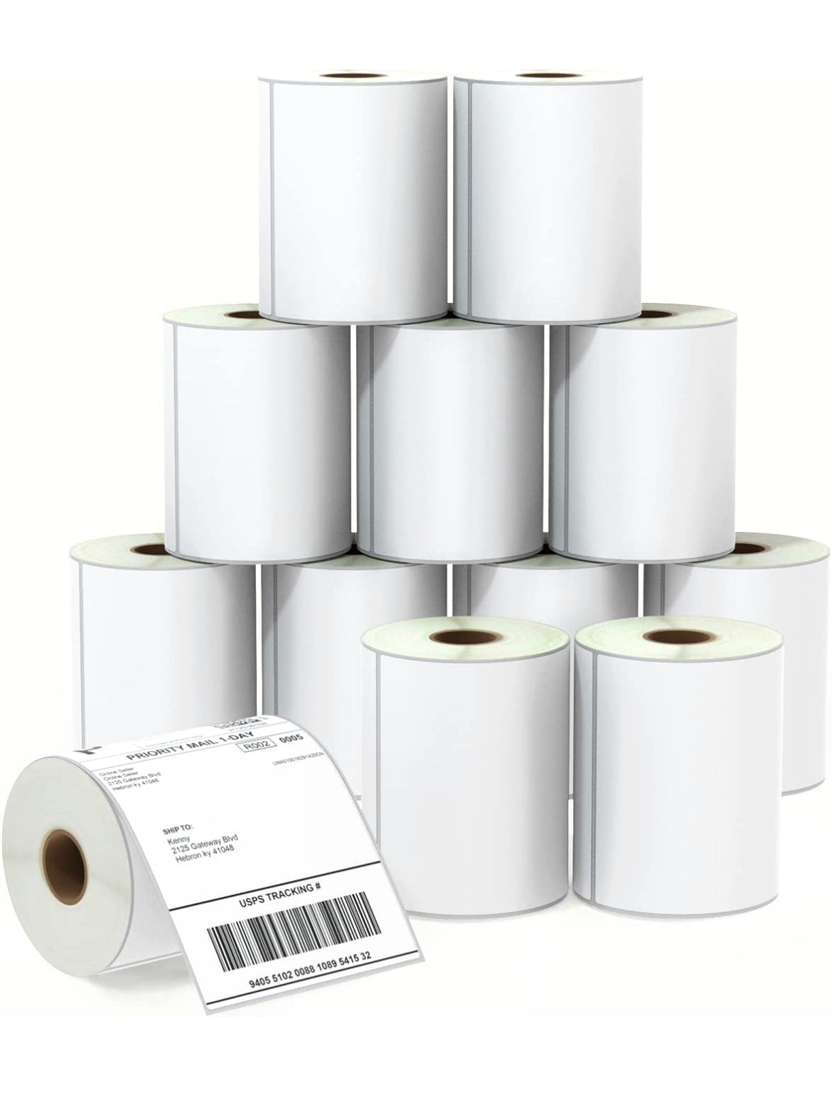 4” x 6” Direct Thermal Labels, 1” Core, 250 Labels/Roll (12 Rolls)